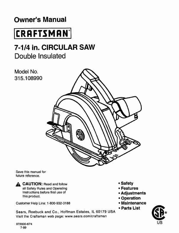 Craftsman Saw 315 10899-page_pdf